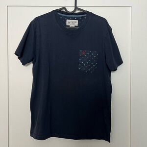 Original Penguin By Munsingwear Mens T Shirt Small Navy Blue Pocket Cotton